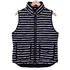 J. Crew Navy and White Striped Vest
